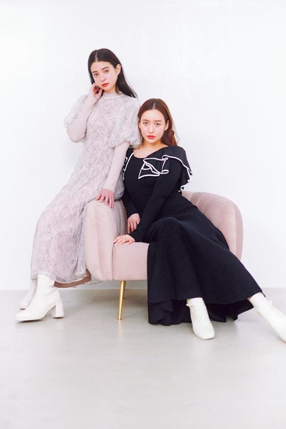 トリコにしちゃう♡ 野崎萌香×瑛茉ジャスミンが纏う、MERCURYDUOのレディなドレス