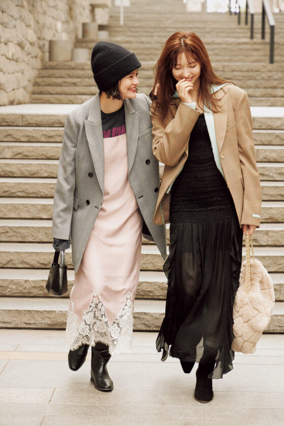 ジャケット着回し♡ レディ×紳士のアンバランス感で洒落る