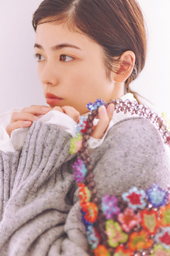 【小芝風花】ゆるっとなのに上品♡ ビッグカーディガンコーデ