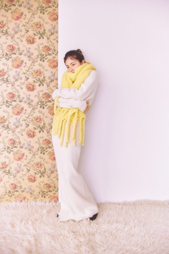 【小芝風花】ぎゅっと抱きしめたくなる♡ ふわもこニットドレス