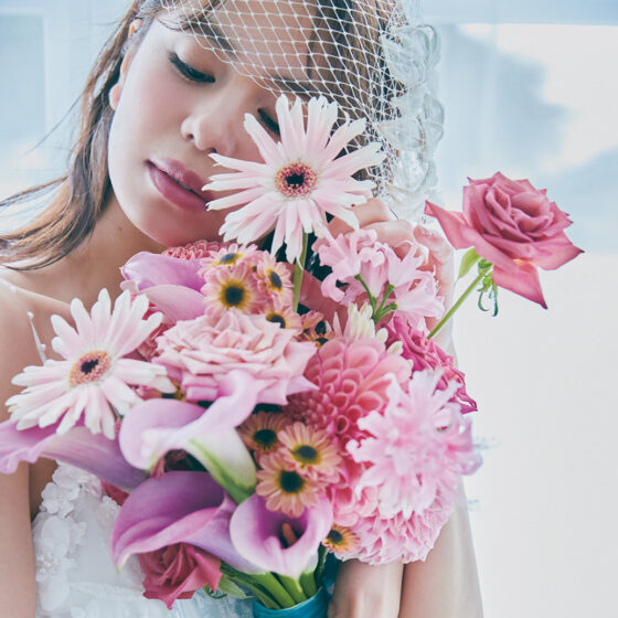 【ウェディングブーケ】溢れんばかりのピンクで華やかに美しく♡