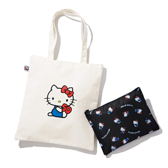 【今月号の付録】祝50周年！ハローキティのトートバッグ＆総柄ポーチ（2/9発売sweet3月号 増刊号）