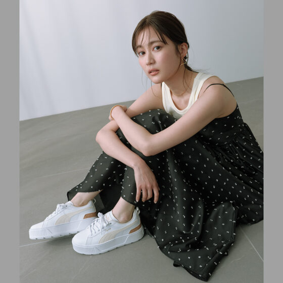 【生田絵梨花】がPUMAの新作厚底スニーカーを春コーデとともにNAVI♡