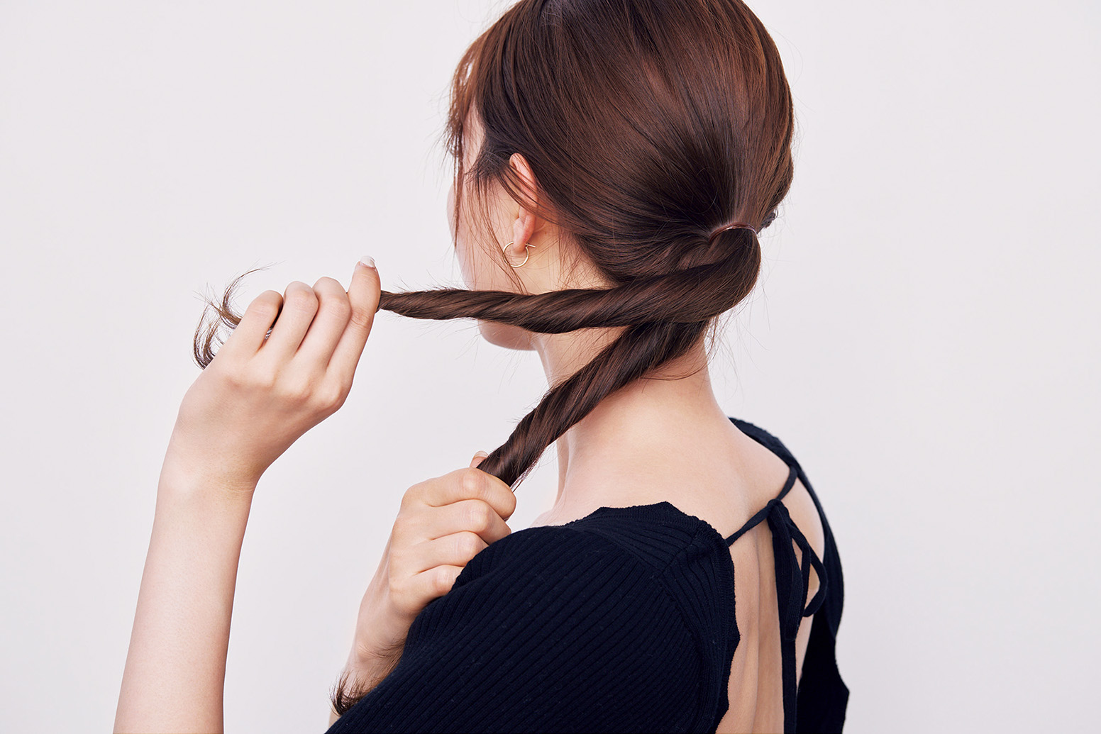 八木アリサリボンヘアアレンジ