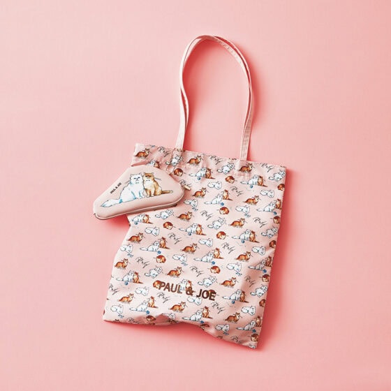 【ポール & ジョー ボーテの付録】猫ちゃんが可愛い♡ トートバッグ＆ポーチチャーム（9/12発売 sweet10月号）