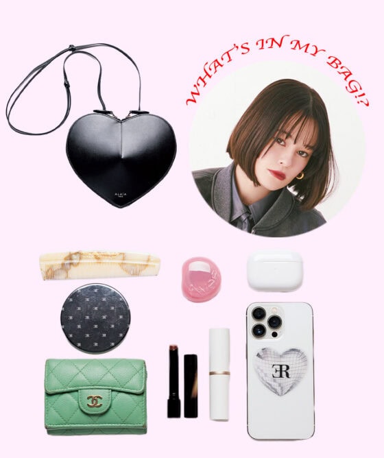 ハートに目がない♡ モデル「emma」のバッグの中身を大公開！