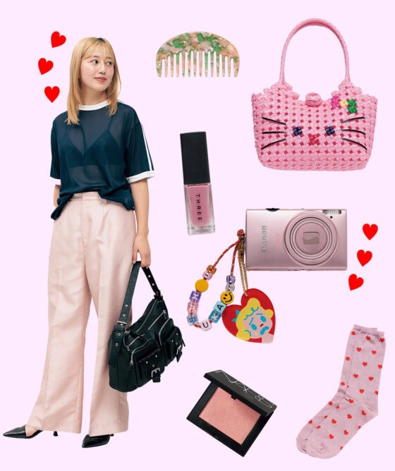 ブラックなど締め色をプラスして大人っぽく！春のピンクコーデ【BEAMSプレス・河江遥香】