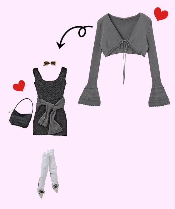 “超短丈”がカワイイ！「LILY BROWN」のボレロでワンランク上のお出かけコーデ