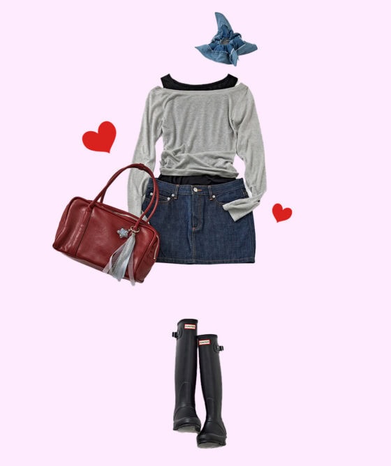 ぴたぴた「シアートップス×ミニ丈ボトム」が大優勝♡ 大人も似合うY2Kコーデ