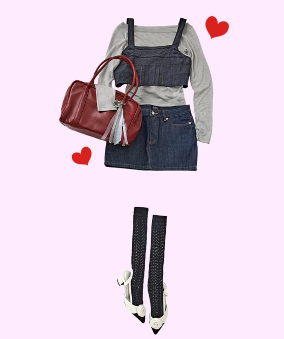【A.P.C.】大人でも“ミニ”がはきたい♡ 「デニムスカート」で好印象なおでかけコーデ