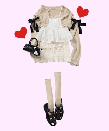 展示会巡りコーデ