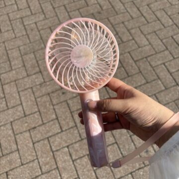 Francfranc　フレ ハンディファン シアーマーブル ピンク