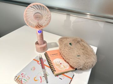 Francfranc　フレ ハンディファン シアーマーブル ピンク