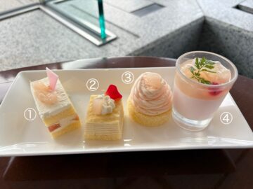 小田急ホテルセンチュリーサザンタワー 20階「ラウンジ サウスコート」　ピーチアフタヌーンティー