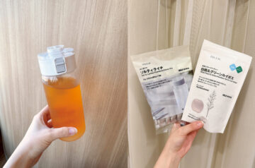 無印の白桃＆グリーンティーや水に溶かすソルティライチ