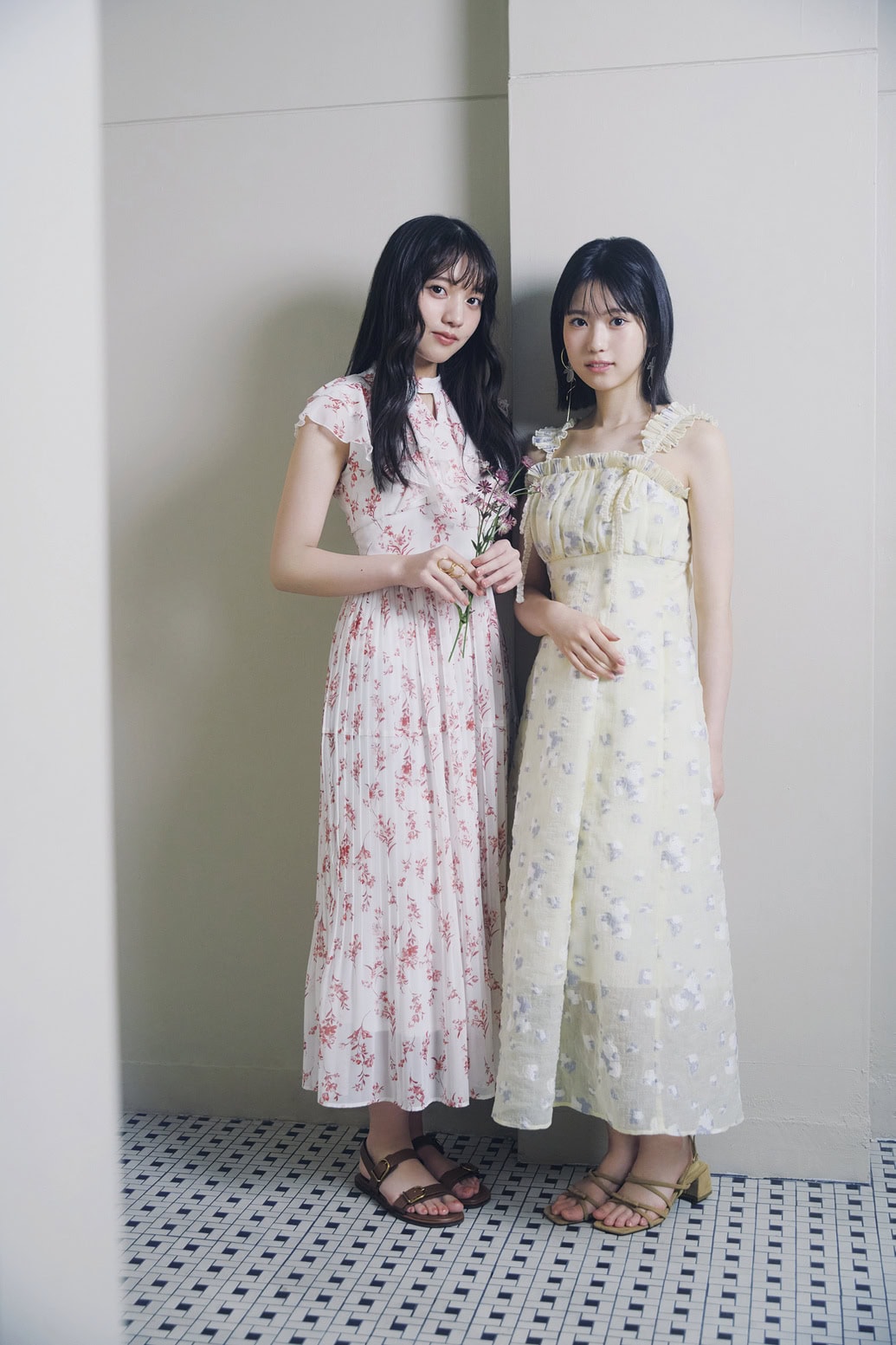 花柄ワンピース