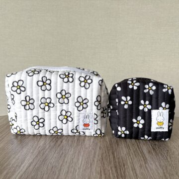 miffy お花のキルティングポーチ 大小2個セット