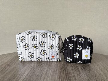 miffy お花のキルティングポーチ 大小2個セット