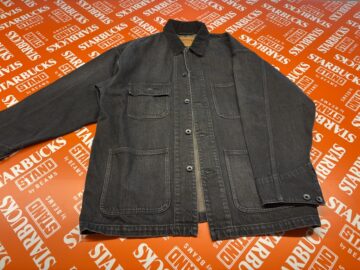 STARBUCKS STAND by BEAMS　ブラックデニムカバーオール
