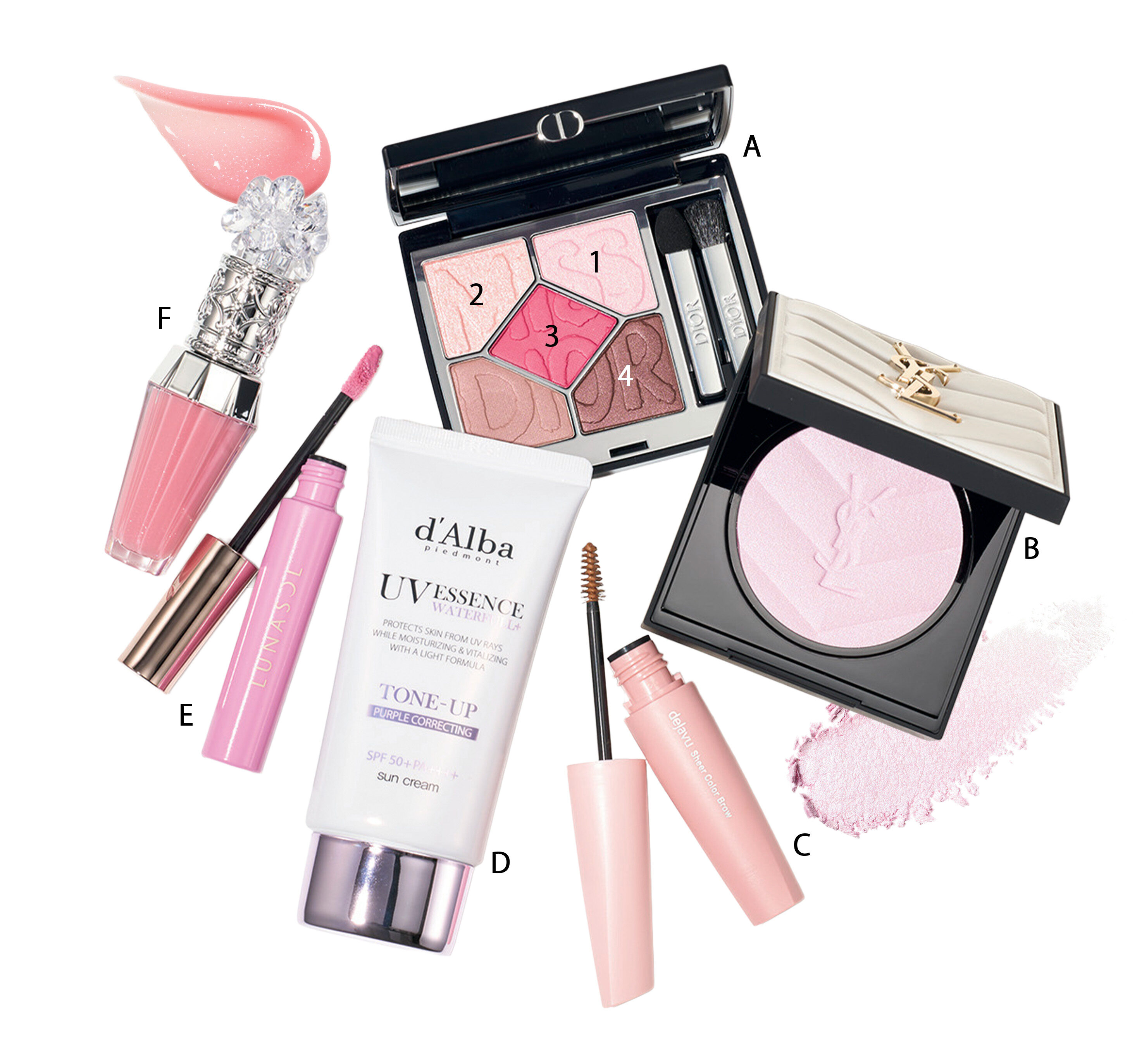 ピンクメイクの使用アイテム