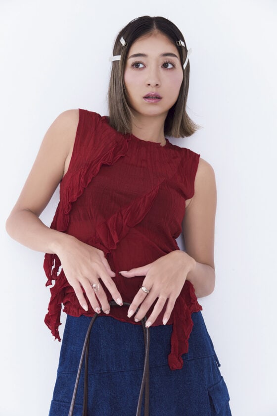 定番「デニムスカート」を今っぽく♡ 秋の最新上級コーデ【みちょぱ】