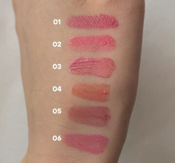 CipiCipiのティントリップのスウォッチ