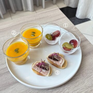 シャインマスカットと栗アフタヌーンティーwithハーマンテディ