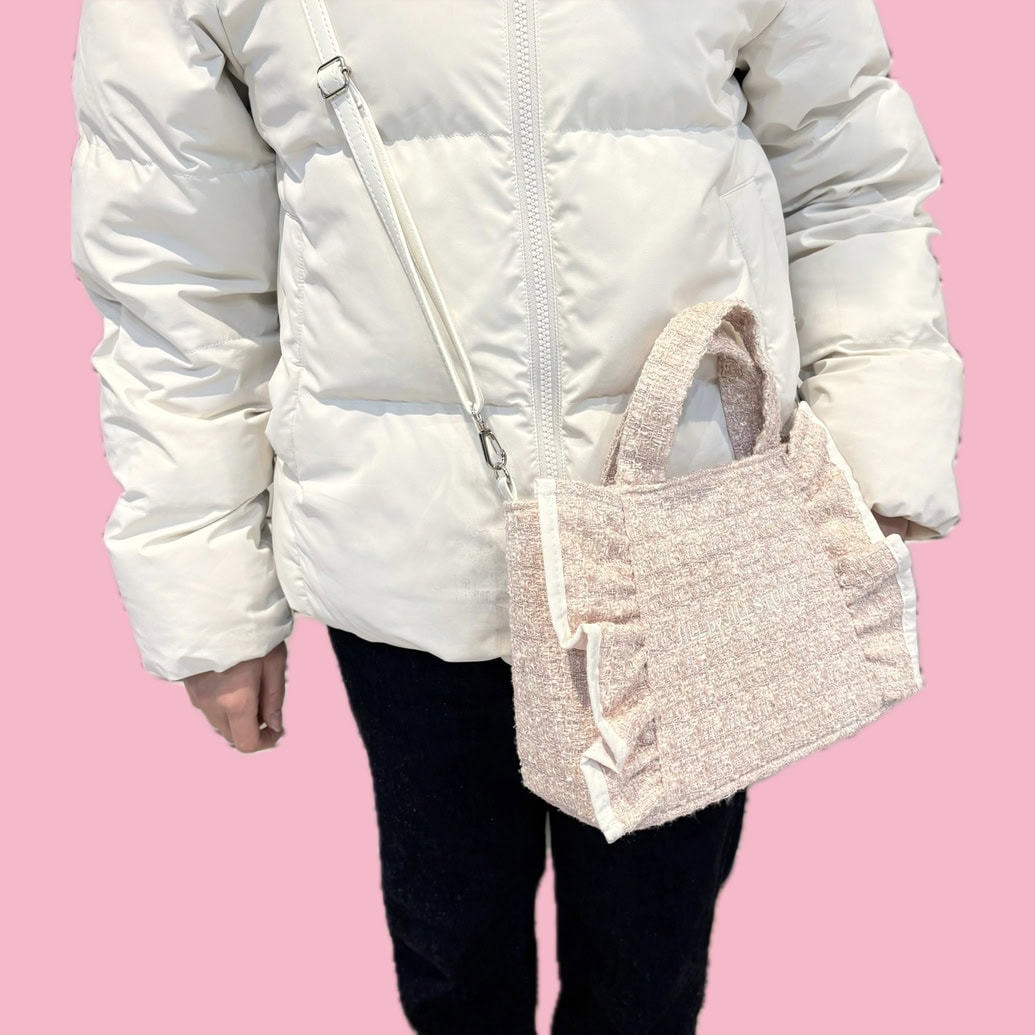 ジル バイ ジルスチュアート　ツイードフリルバッグ