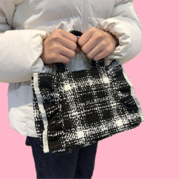 ジル バイ ジルスチュアート　ツイードフリルバッグ