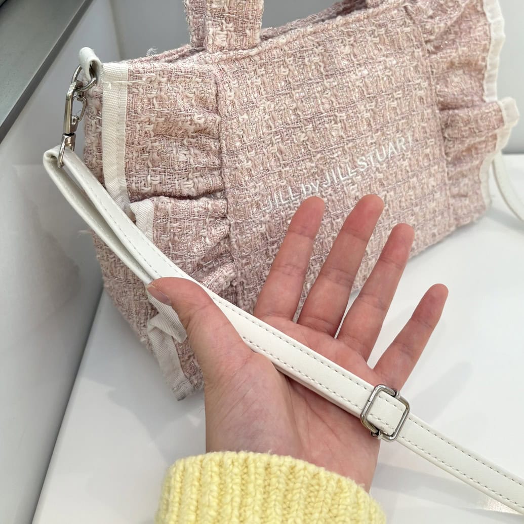 ジル バイ ジルスチュアート　ツイードフリルバッグ