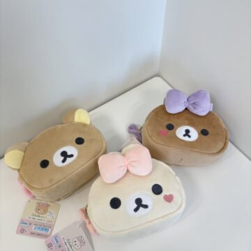 ミラー付ぬいぐるみポーチ