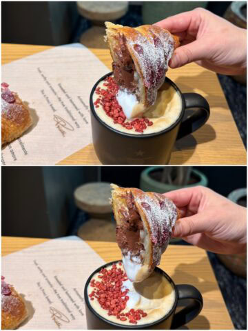 ストロベリー ラベンダー ラテ（Hot）、コルネッティ ラズベリーチョコレート