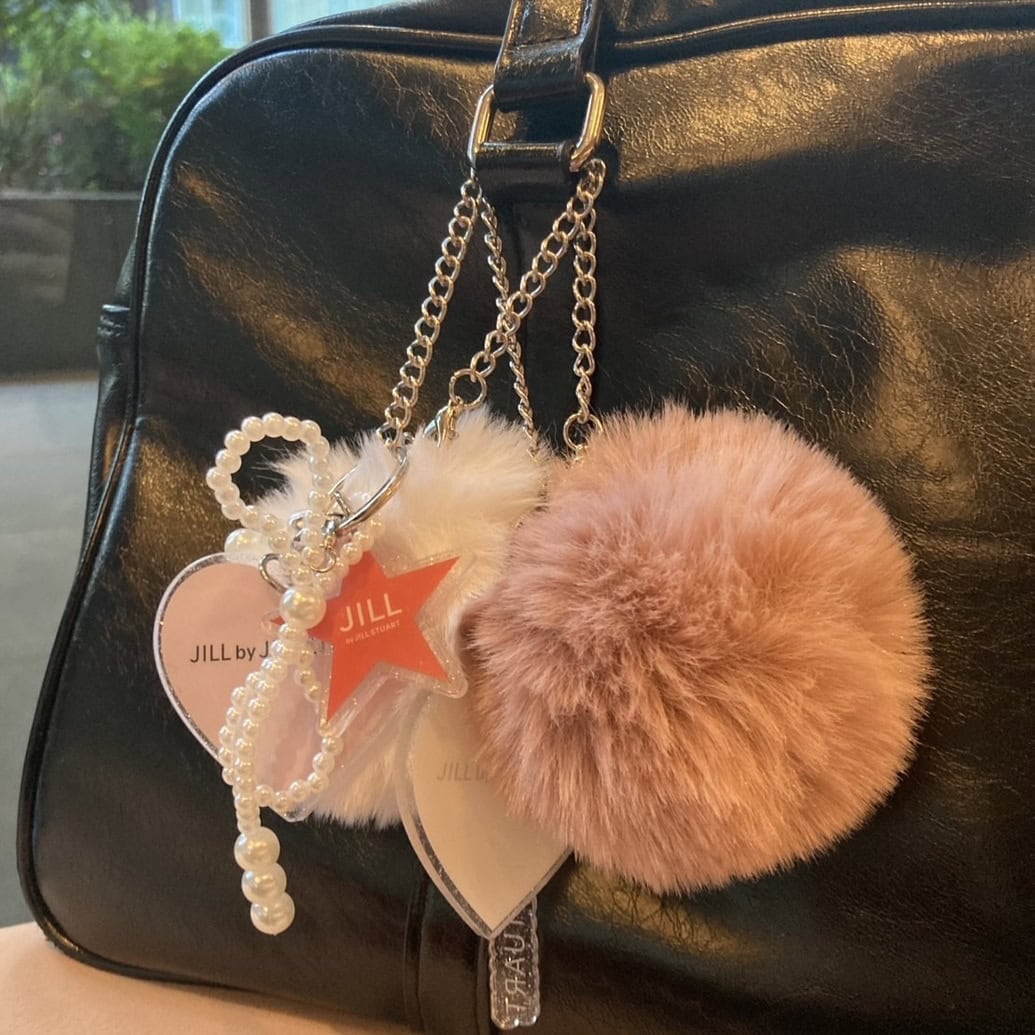 ジル バイ ジルスチュアート　ふわもこファー＆ロゴチャームセット