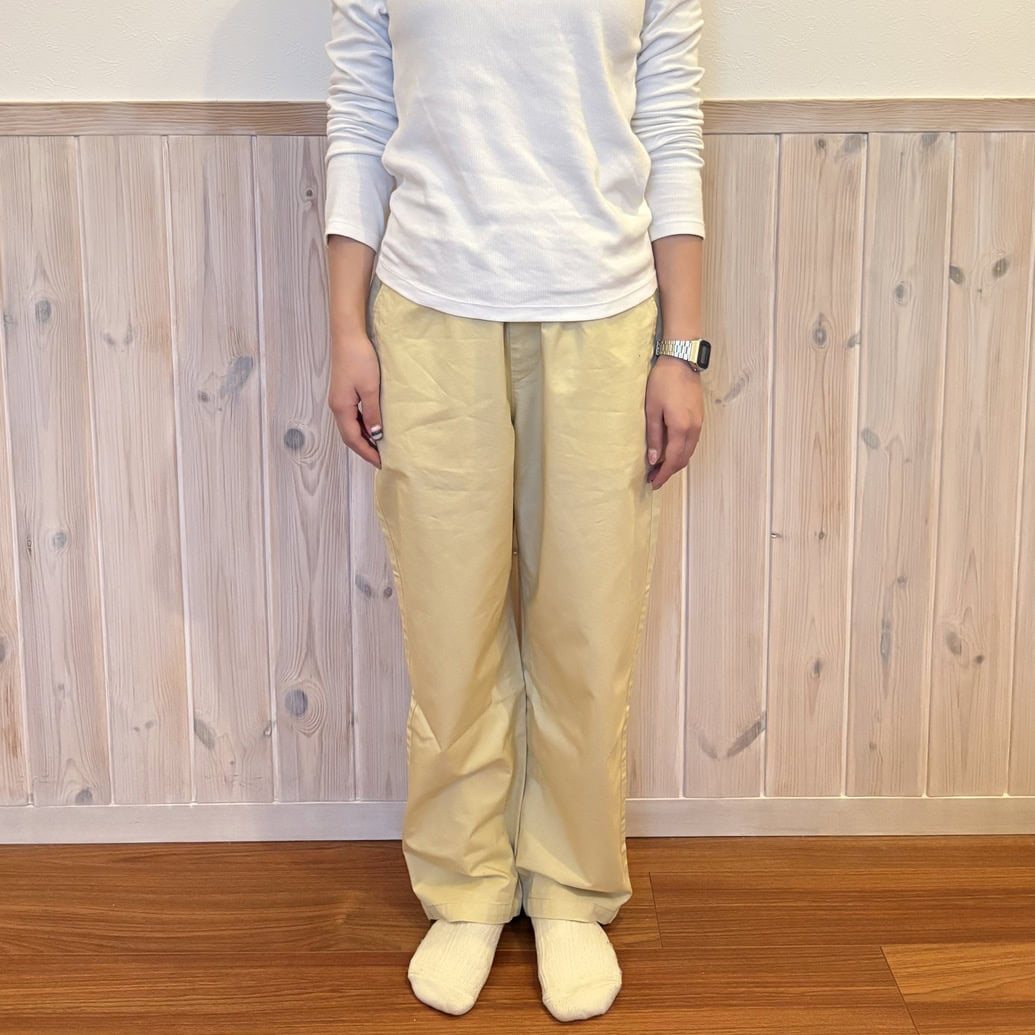 無印良品　婦人　洗いざらし　コットンイージーテーパードパンツ
