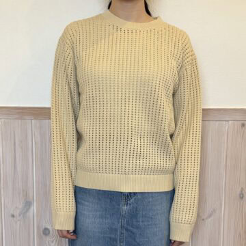 無印良品　婦人　洗えるメッシュクルーネックセーター