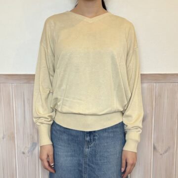 無印良品　婦人　大豆繊維を使ったⅤネックセーター