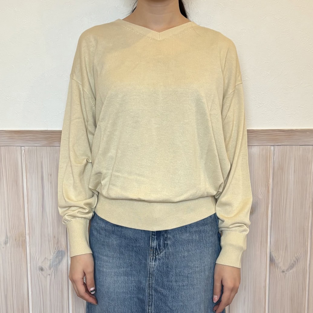 無印良品　婦人　大豆繊維を使ったⅤネックセーター