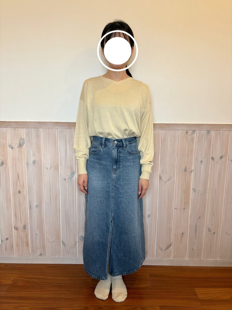 無印良品　婦人　大豆繊維を使ったⅤネックセーター