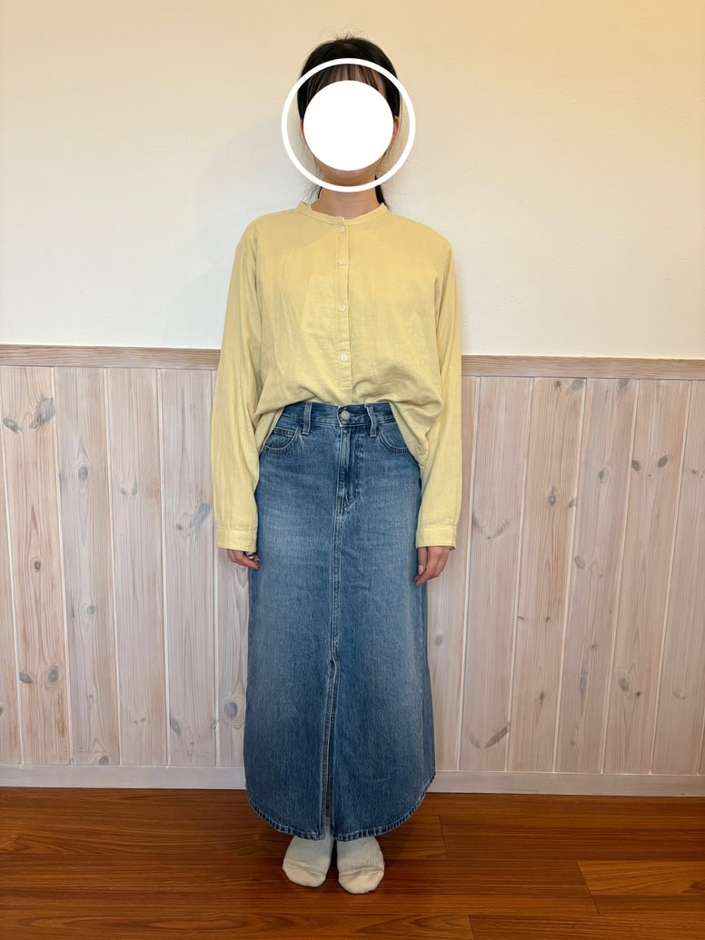 無印良品　婦人　カポック混　二重ガーゼ　長袖ブラウス