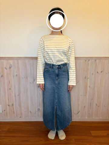 無印良品　婦人　太番手ボートネック長袖Ｔシャツ