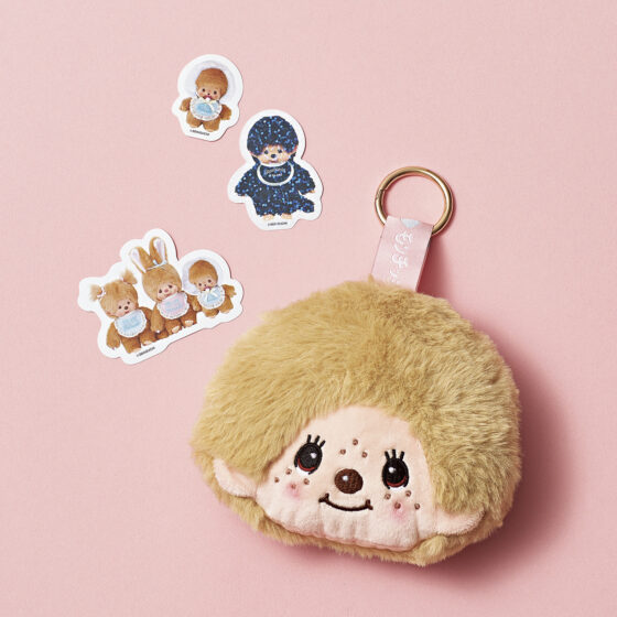 【付録】売り切れ必至！モンチッチのフェイスポーチチャーム＆シール3点セットが可愛すぎる♡【スウィート2月増刊号】