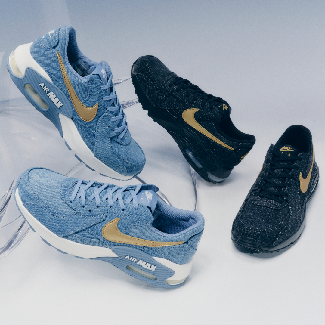 ABC-MART限定デニム素材のNIKEのカラーバリエーションを紹介する画像