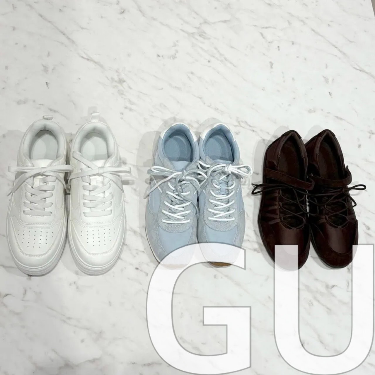 【GU】3,000円台でおしゃれな足元♡ プロが選ぶ「最旬スニーカー」が冬春の大人コーデに効く！