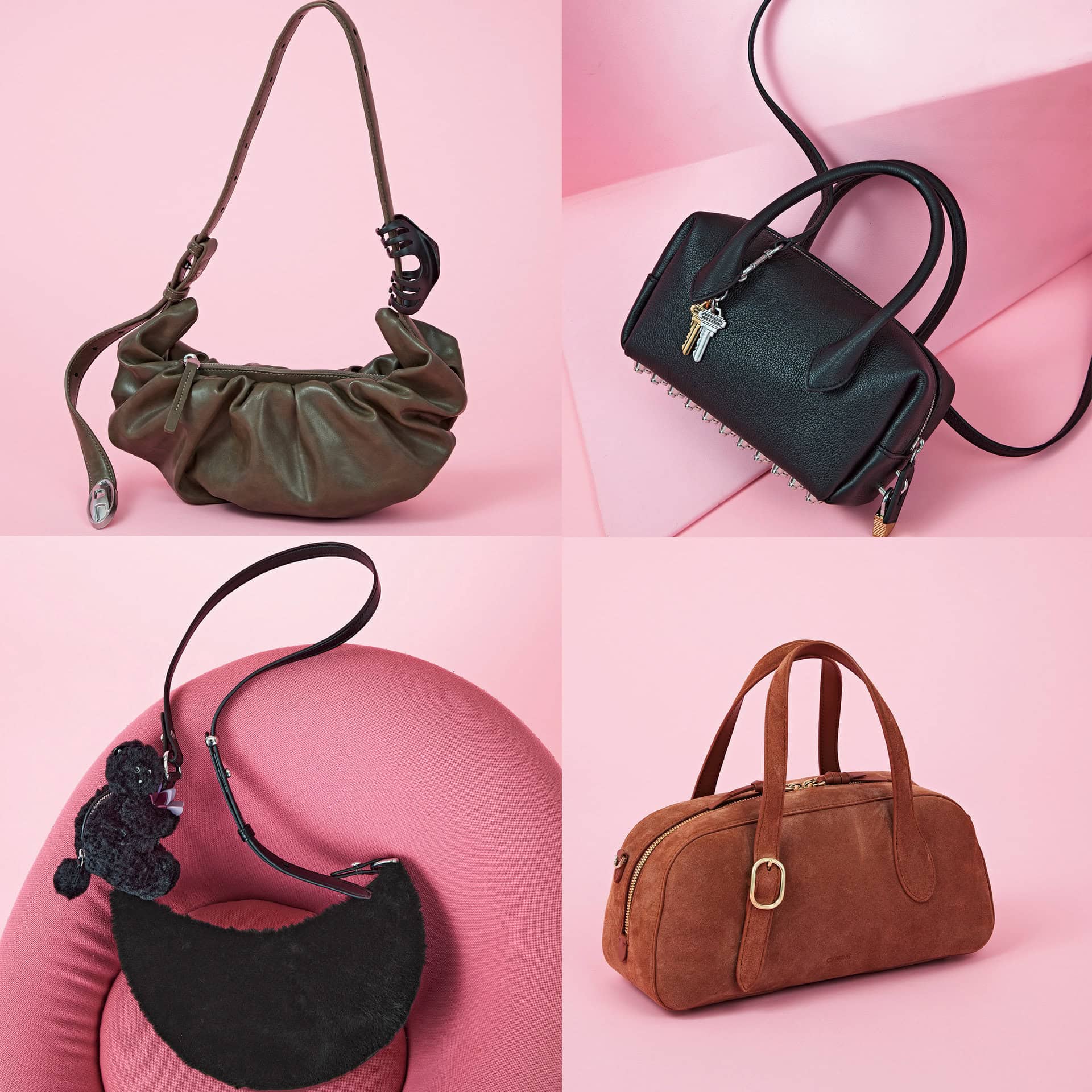 【2026春】チャーム付き＆横長バッグが旬♡ 大人可愛い「相棒バッグ」4選｜ディーゼル・ケイトスペードほか