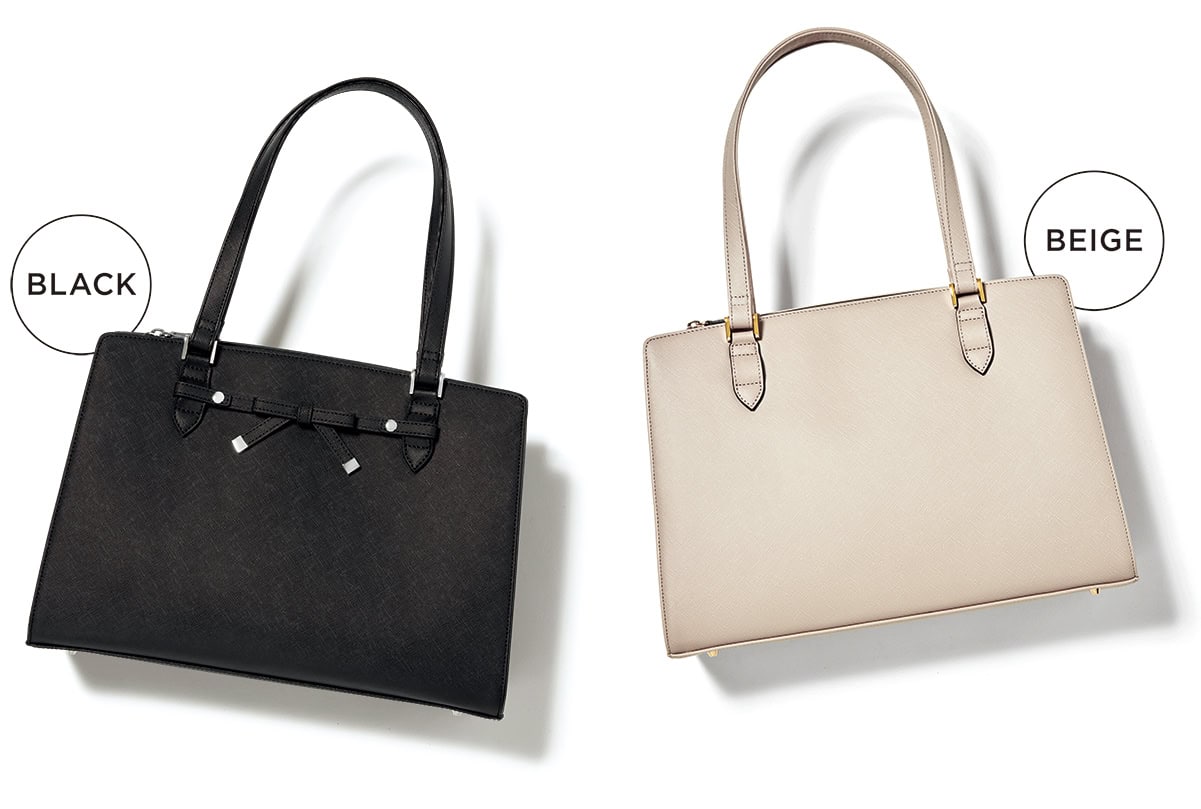 リボンモチーフのバッグのバリエーションを紹介した写真