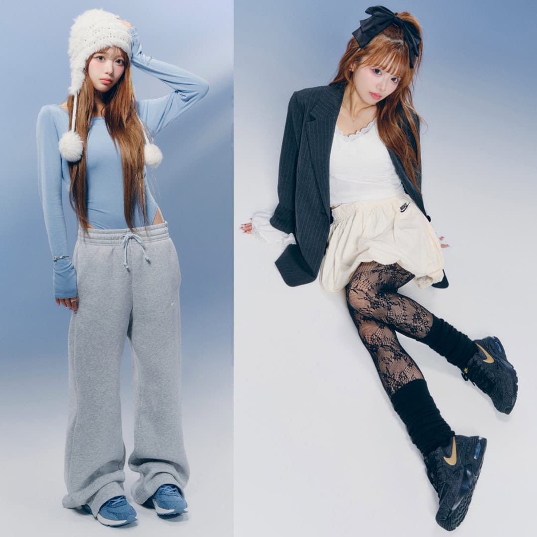 モデルのKirariさんがABC-MART限定のNIKEを着用したスタイリング画像