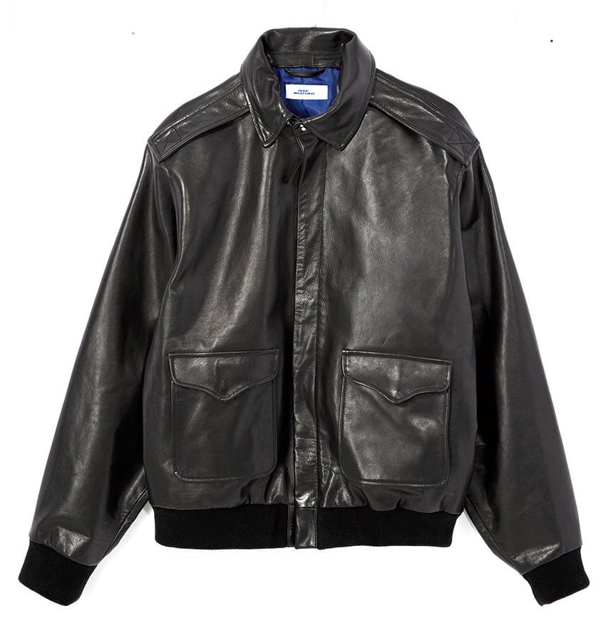 NICE WEATHERのブラックのレザージャケット
