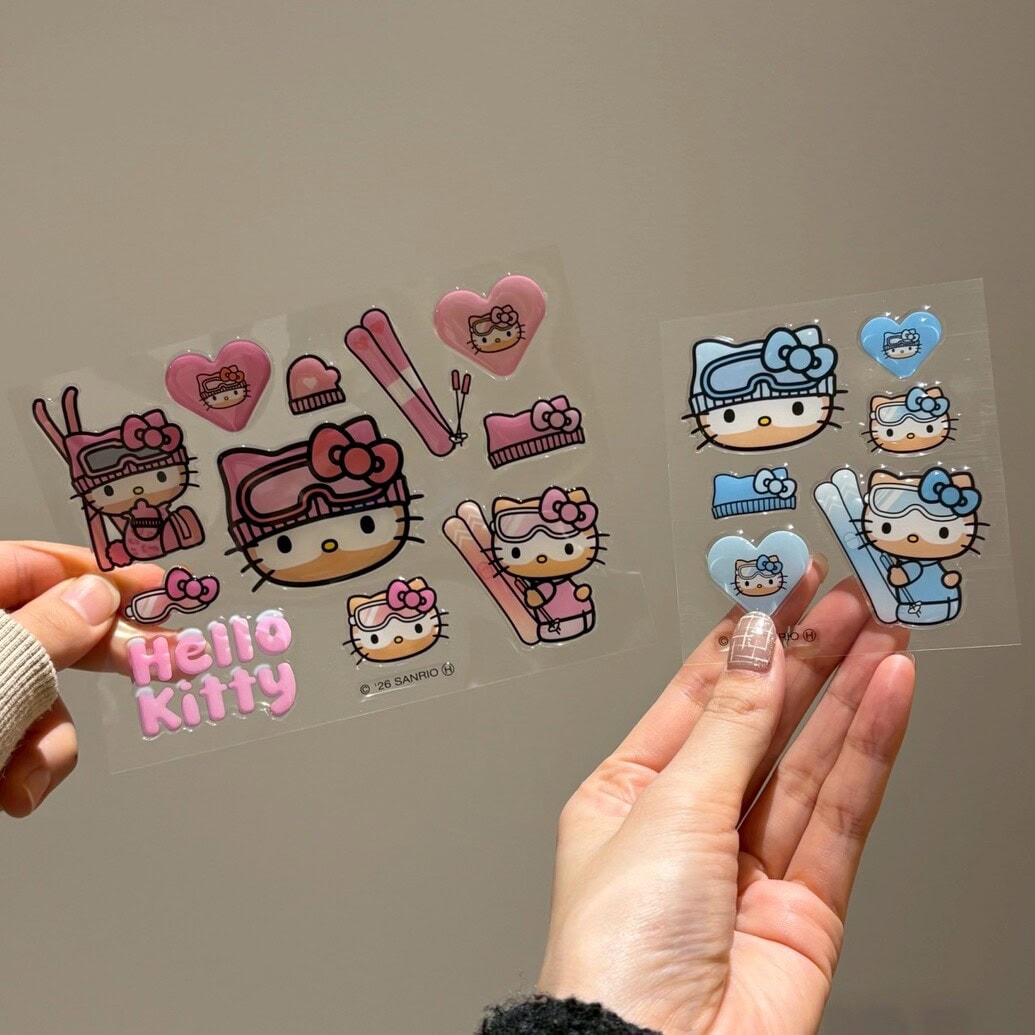 雪焼け♡ ハローキティ ぷっくりシール