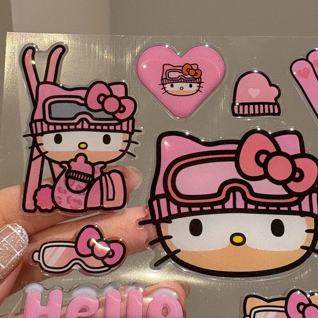 雪焼け♡ ハローキティ ぷっくりシール