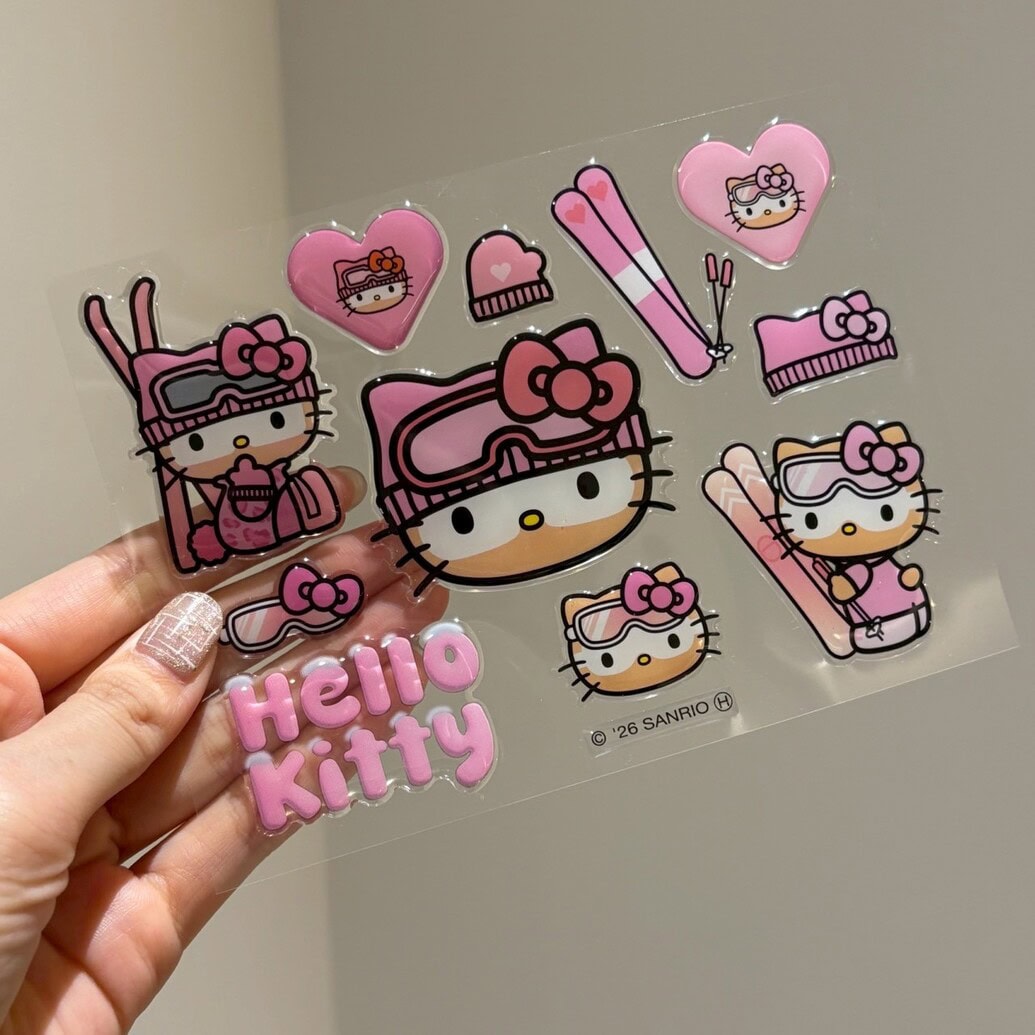 雪焼け♡ ハローキティ ぷっくりシール